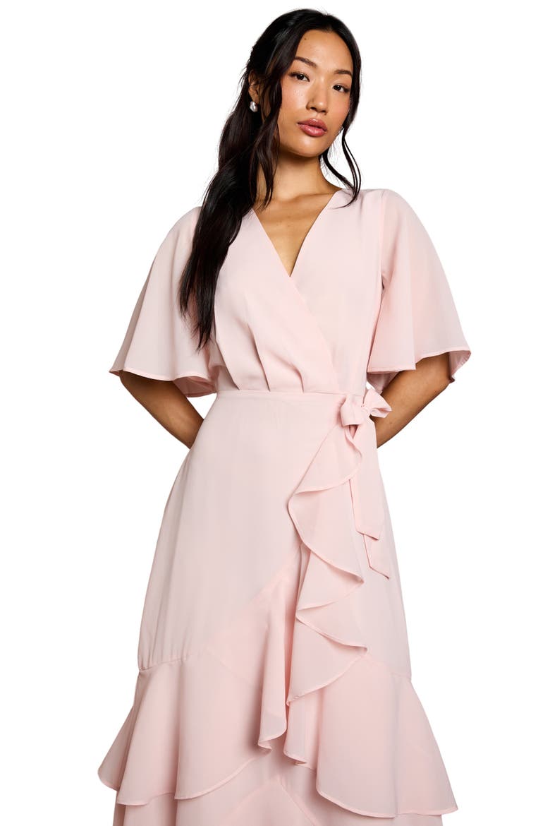 Angel Sleeve Bridesmaid Maxi Dress