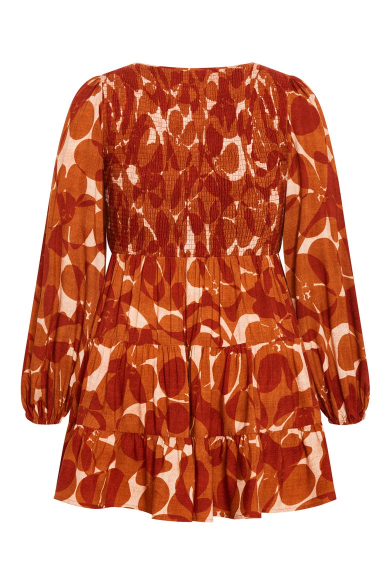 Celine Luna Print Long Sleeve Minidress