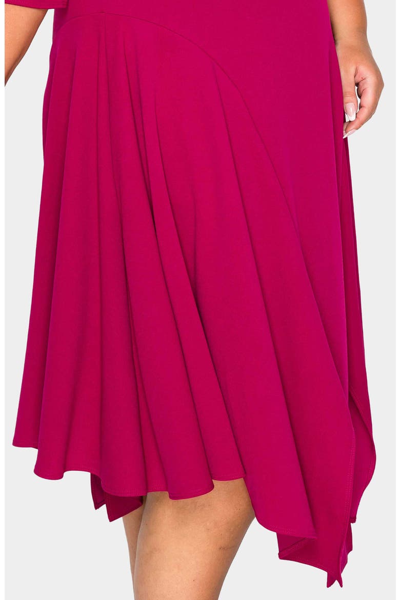 Vida Asymmetric Split Hem Crepe Maxi Dress