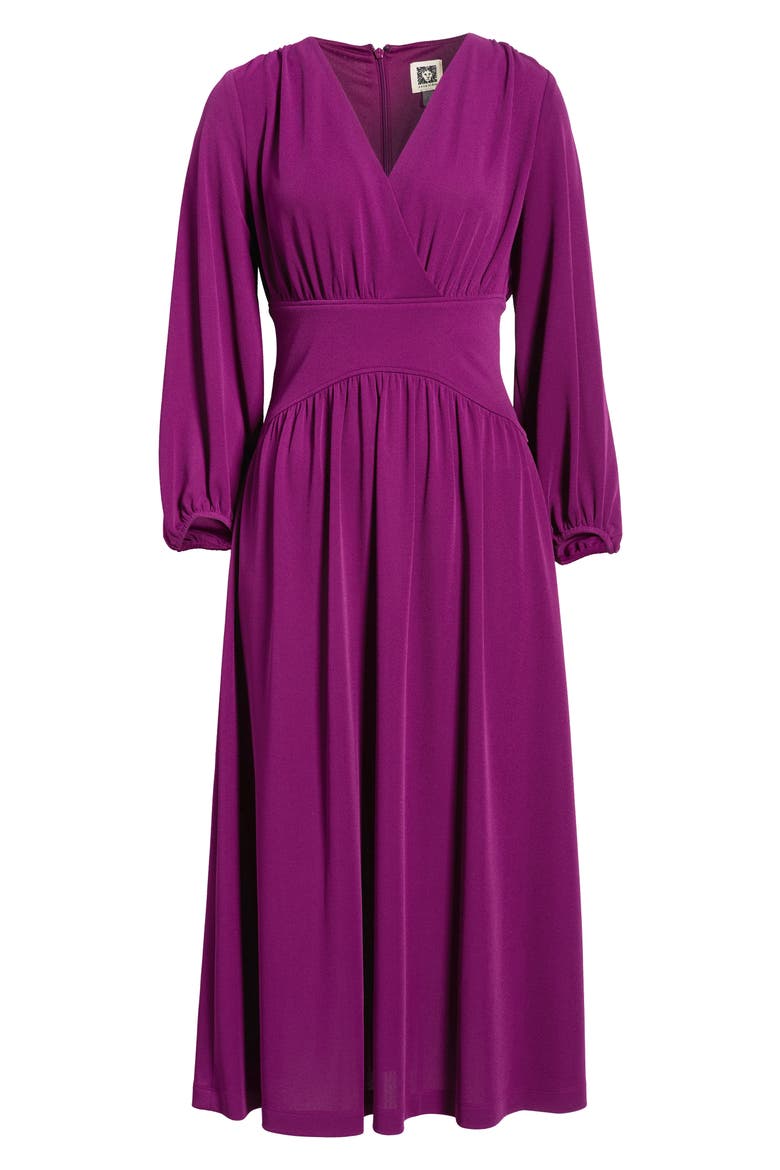 Blouson Long Sleeve Fit & Flare Midi Dress