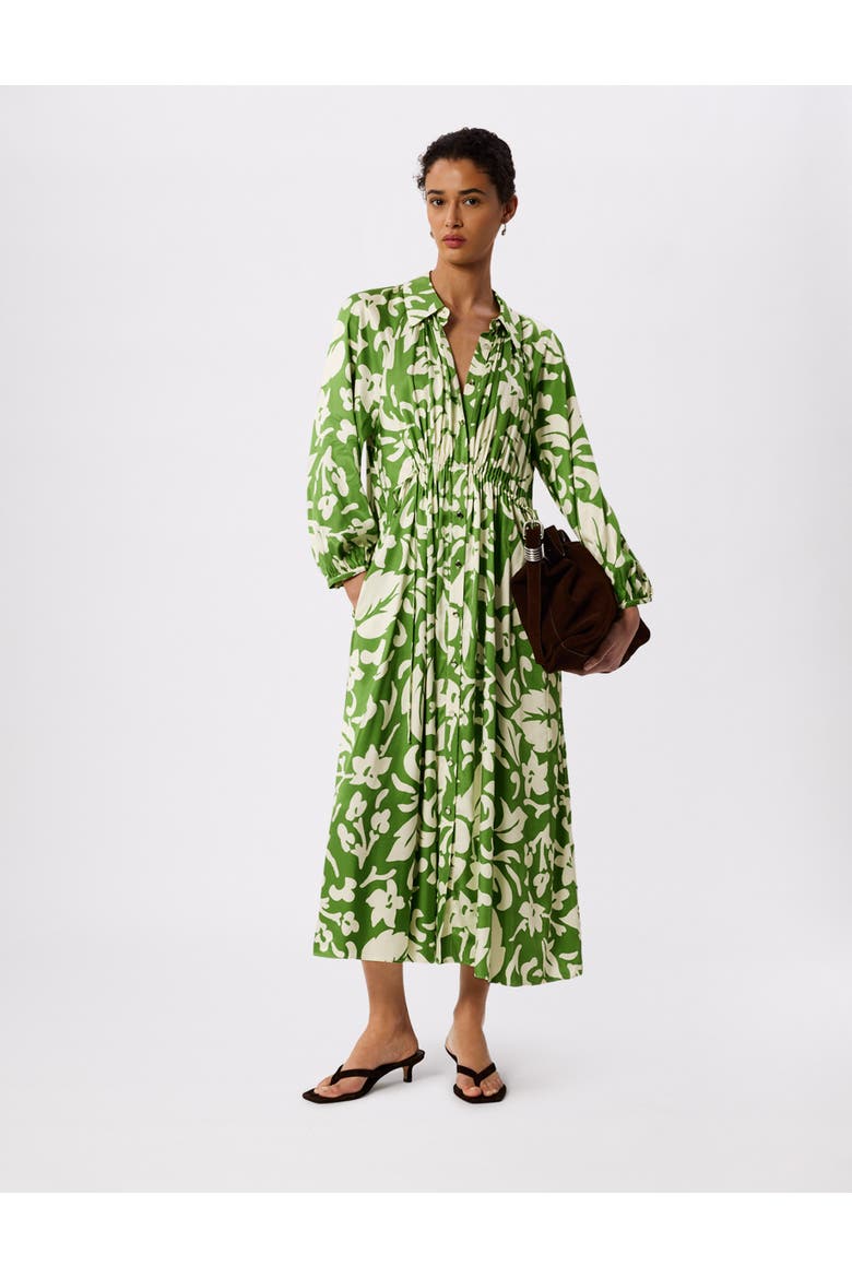 Floral Trapeze Shirt Dress