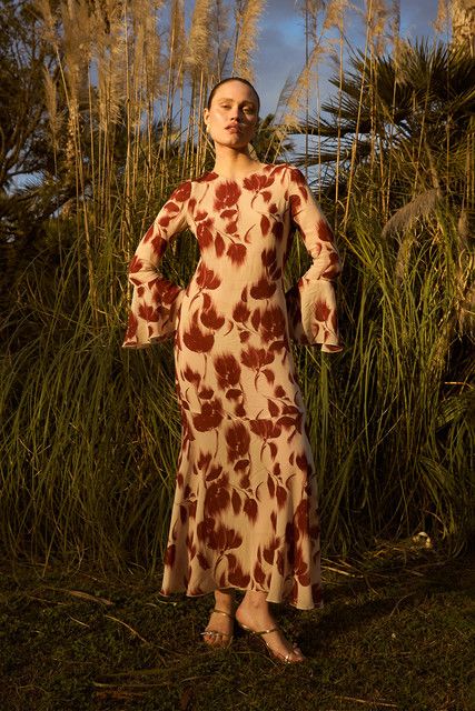 Carmen Says Jester Flower Print Midi Dress