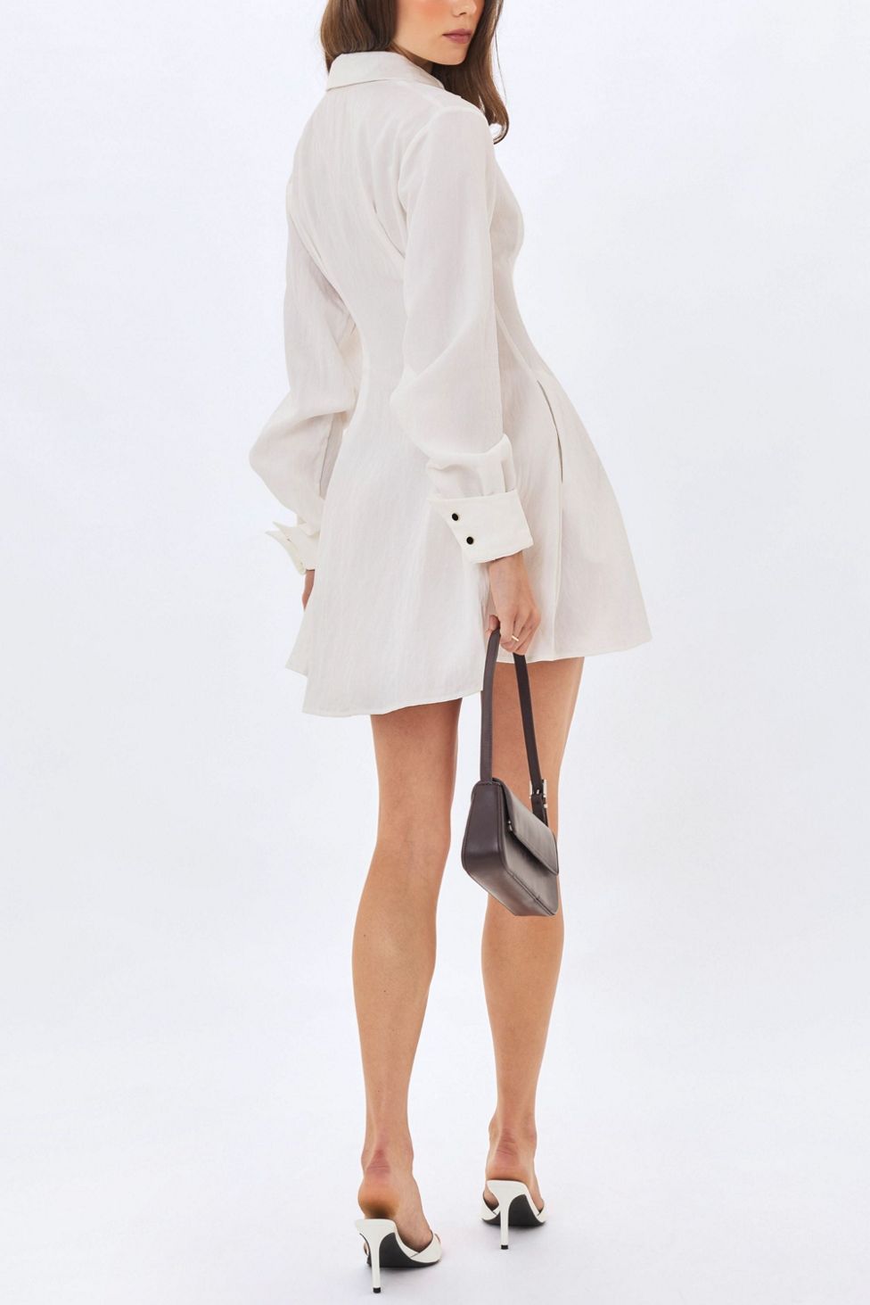 Miss Circle Nanette Lyocell Poplin Shirt Mini Dress