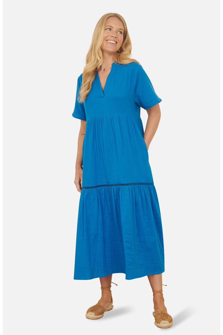 Cotton Kaftan Midi Dress