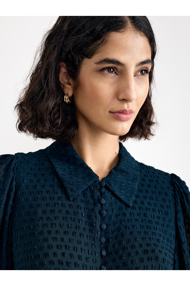 Maeve Textured Belted Shirt Dress