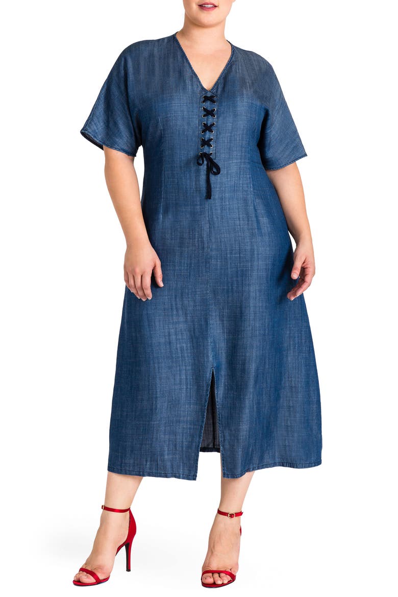 Meme Chambray Midi Dress