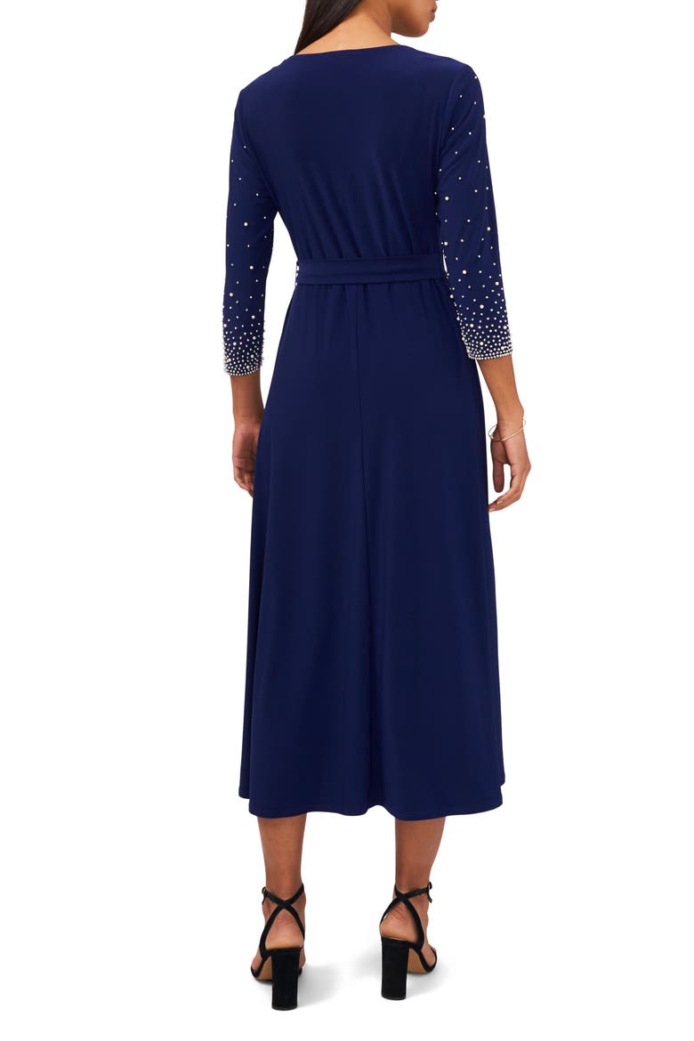 Embellished Tie Waist Midi Dress