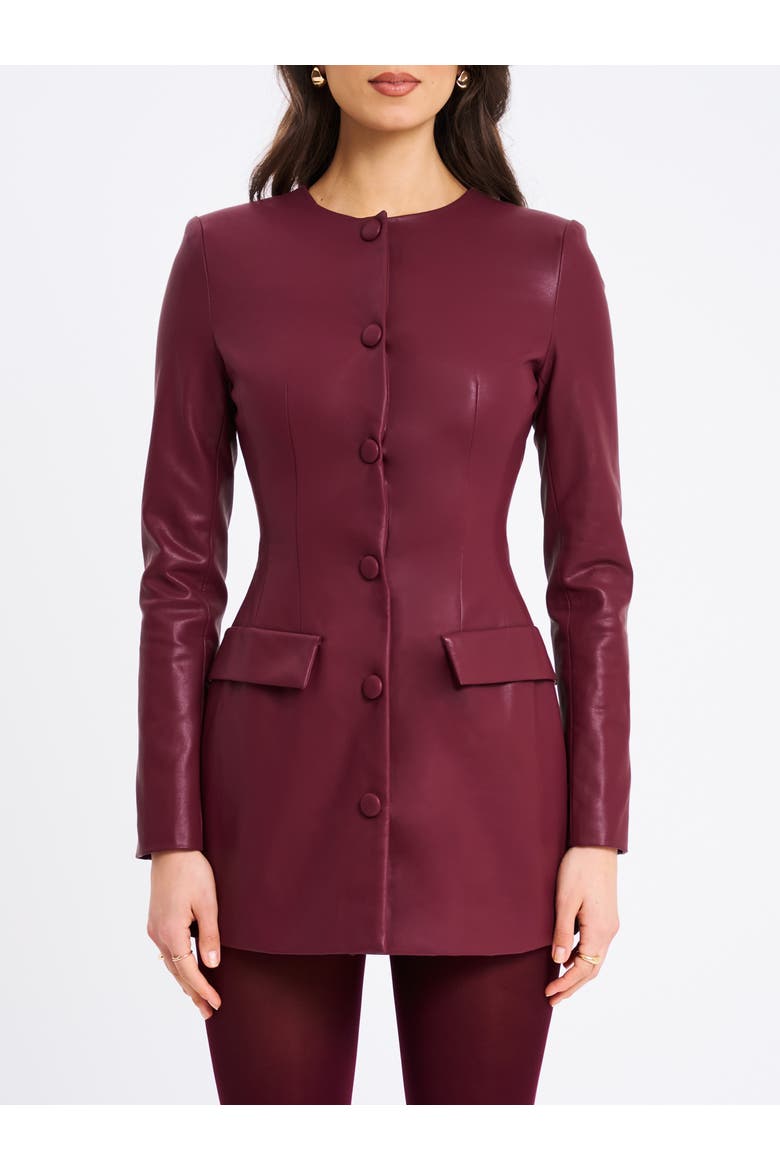Baila Vegan Leather Blazer Mini Dress