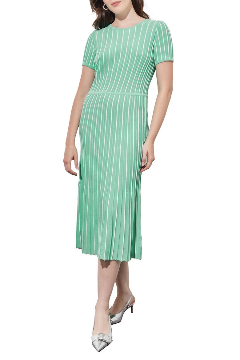Modern Fit Stripe A-Line Knit Dress