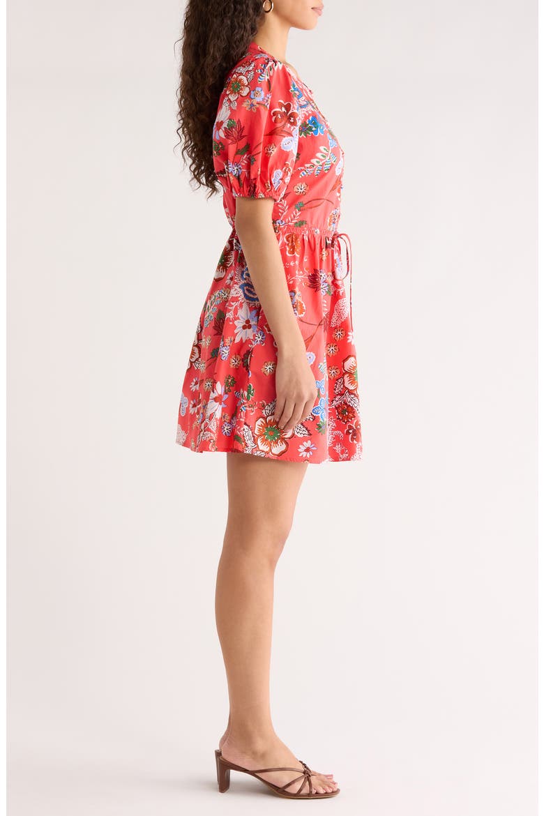 Oreanna Floral Alba Drawstring Waist Cotton Minidress