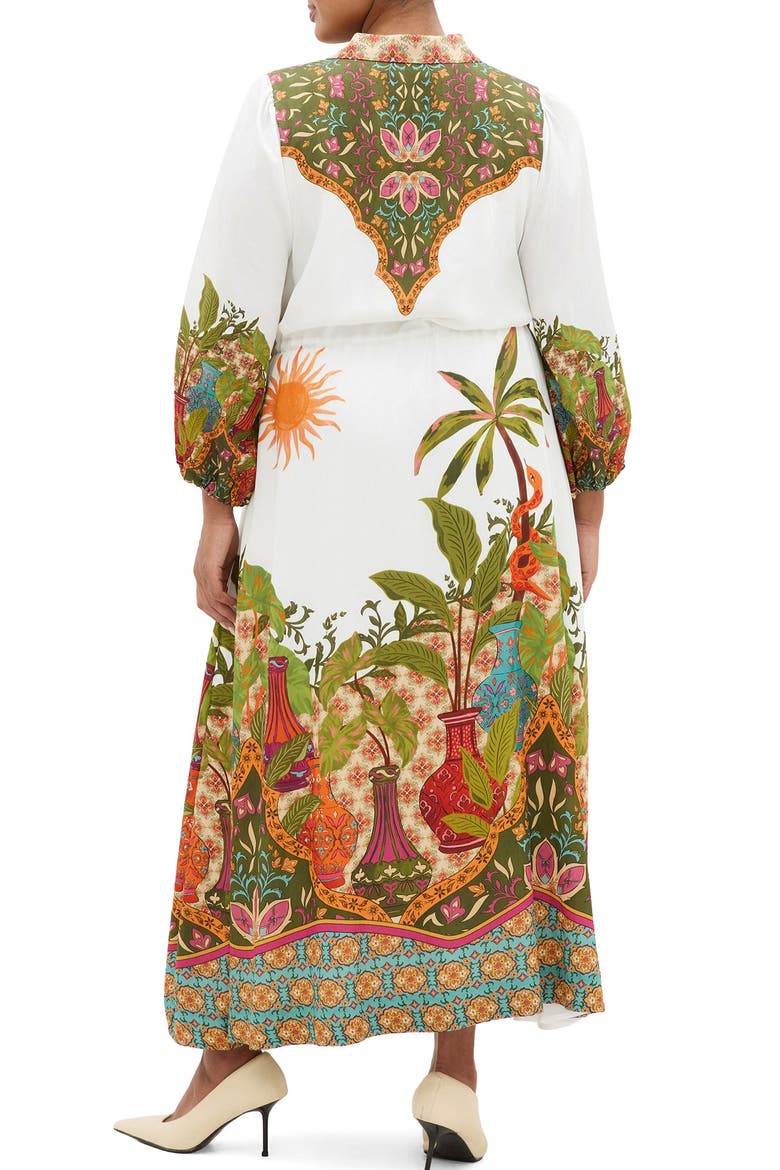 Print Long Sleeve Maxi Dress