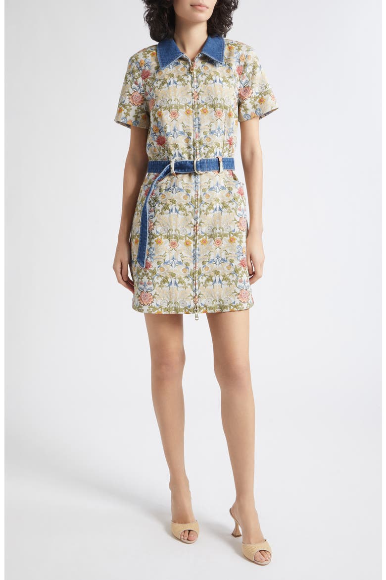 Bea Floral Zip Front Minidress