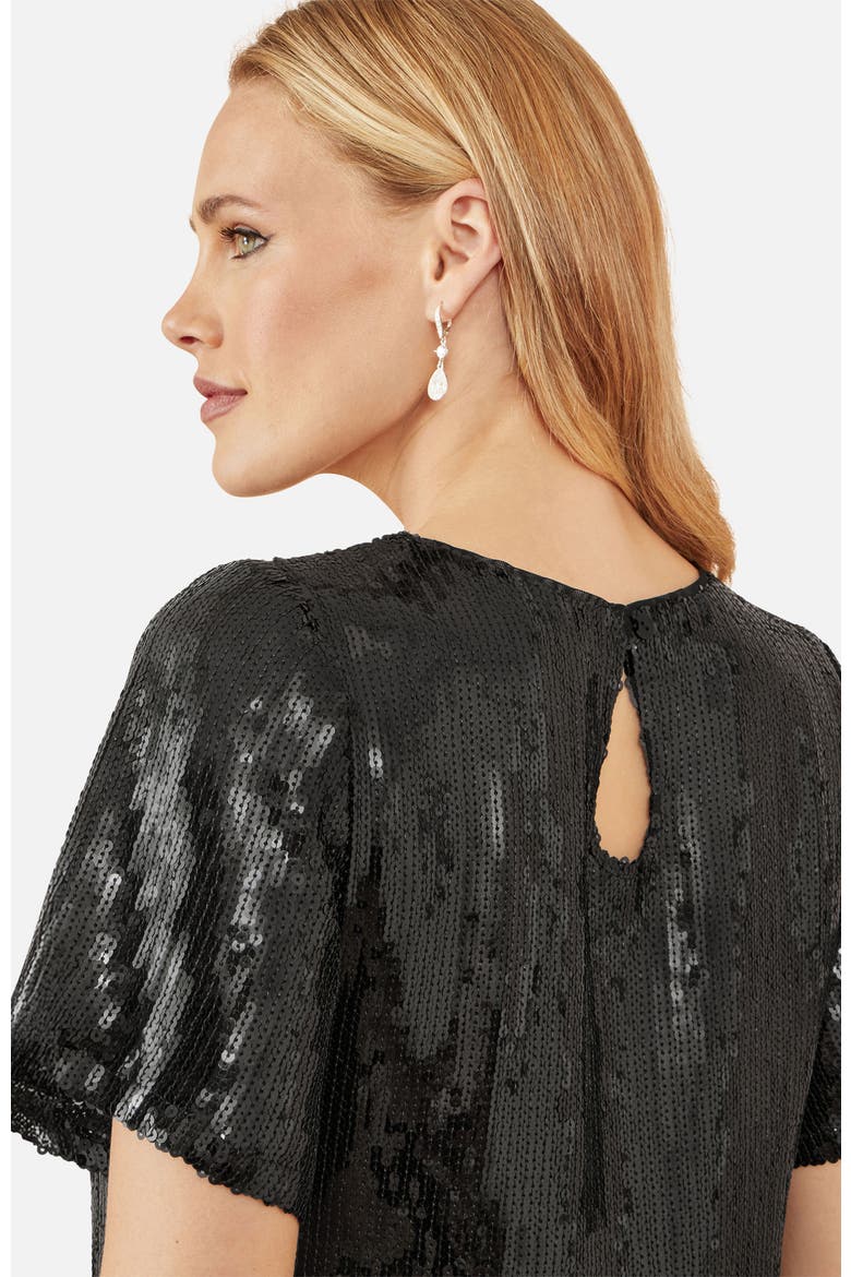 Sequin Tassels Hem Midi Tunic Dress