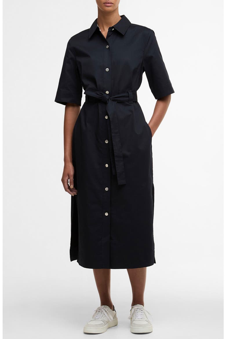 Sloane Tie Waist Midi Shirtdress