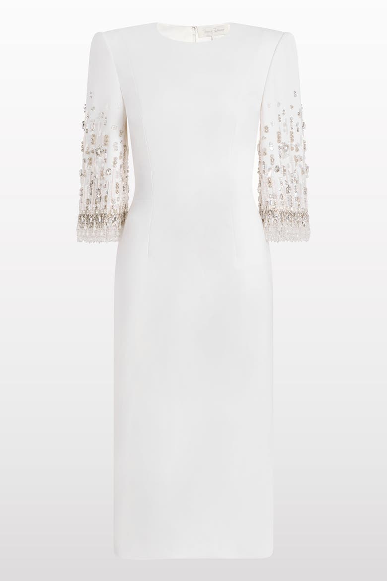 Ebba Crystal-Embellished Midi Dress