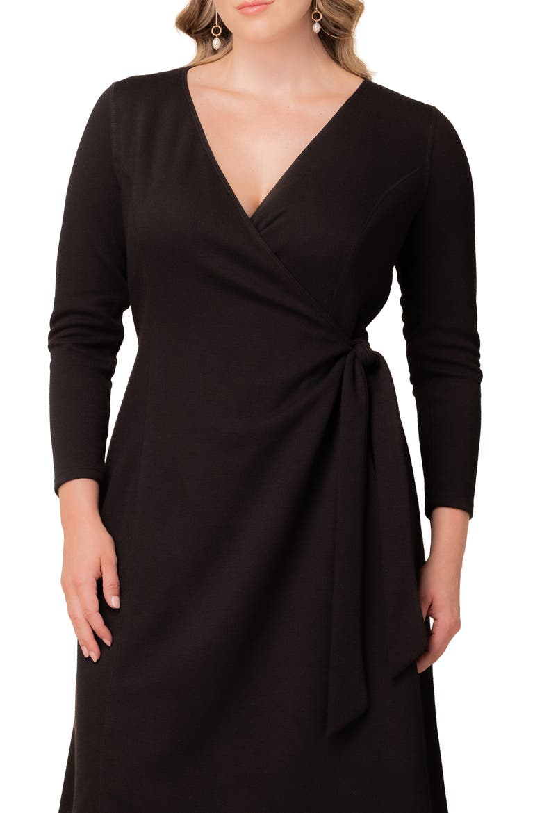 London Wrap Sweater Dress
