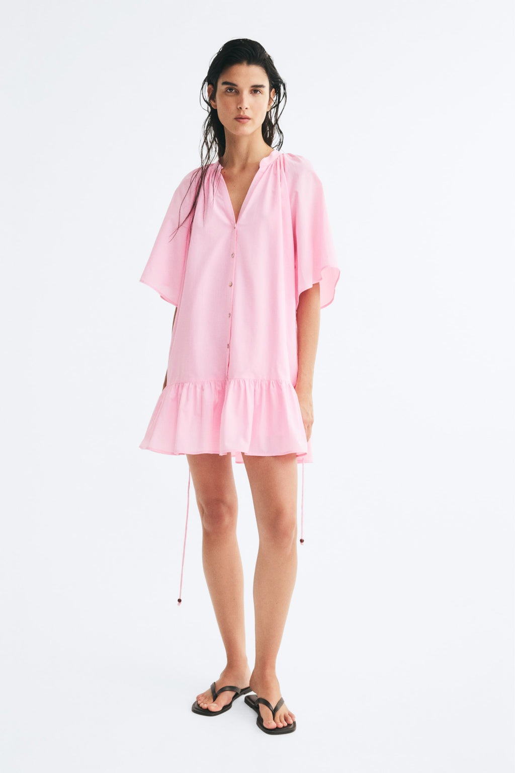Tie-Belt Shirt Dress