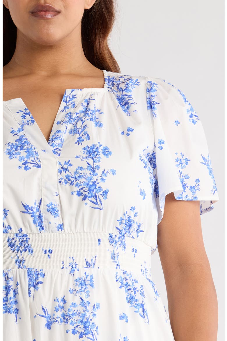 Bestia Floral Palmer Tiered Cotton Maxi Dress