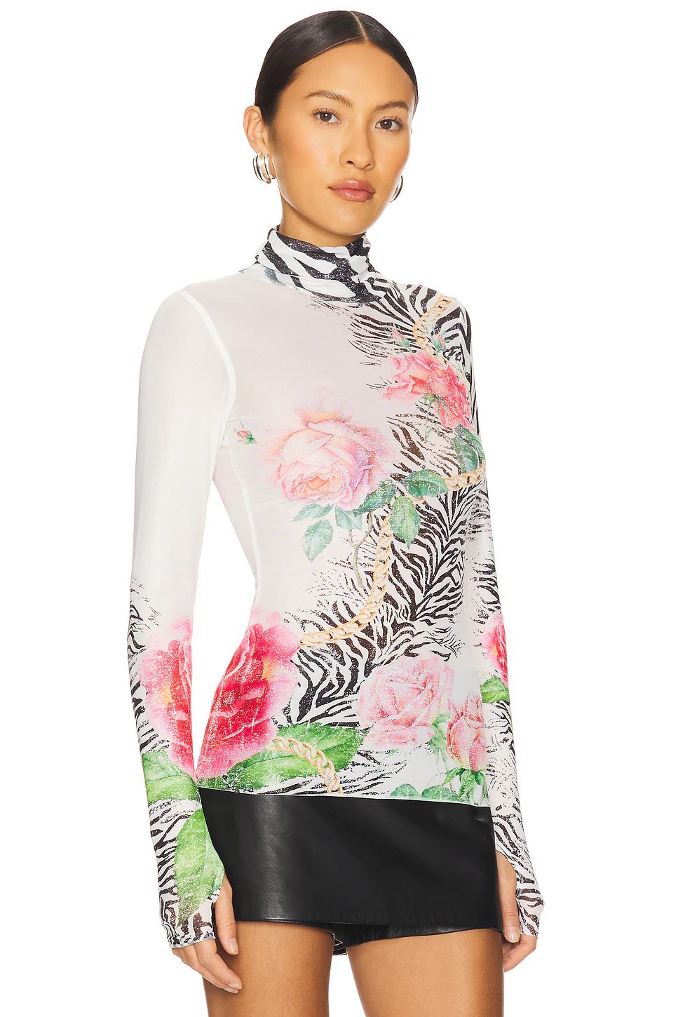 AFRM Zadie Top in Zebra Rose - Image 5