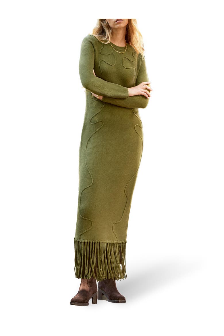 Applique Knit Maxi Dress