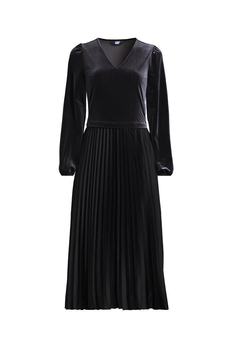 Velvet and Satin Duet Midi Dress