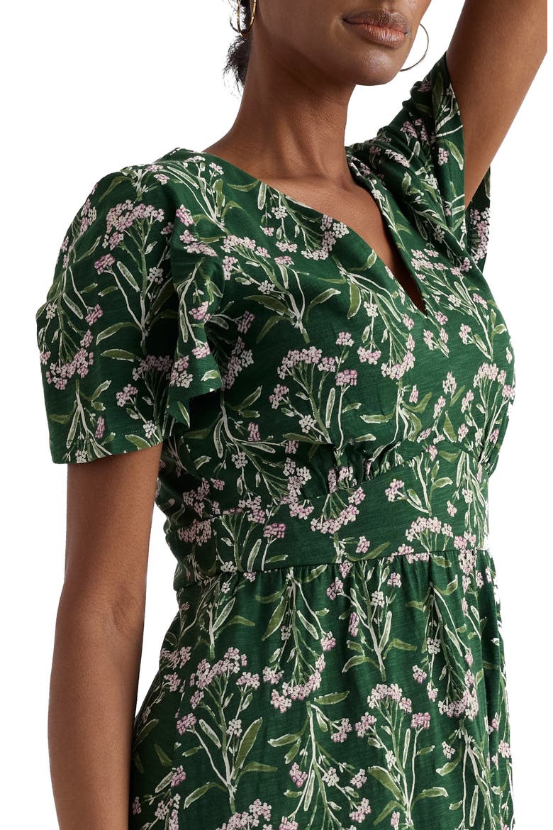 Chateaux Floral Organic Cotton Midi Dress