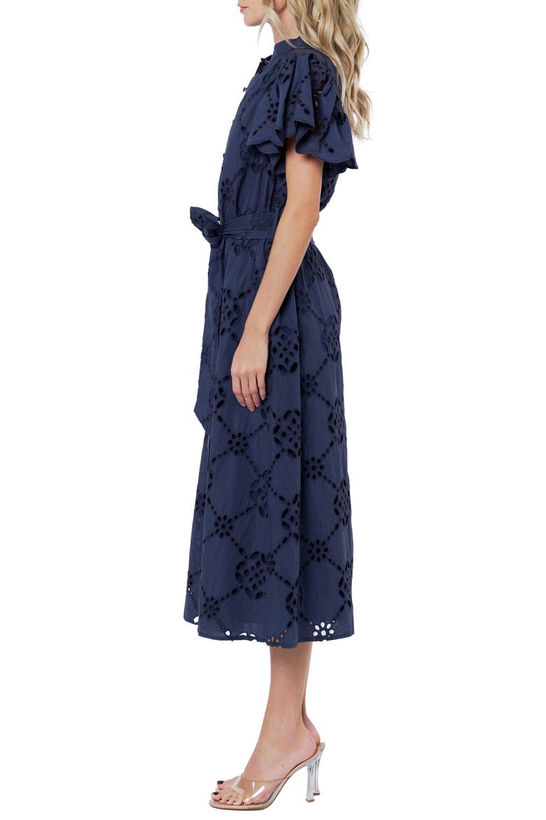 Willa Eyelet Lace Midi Shirtdress