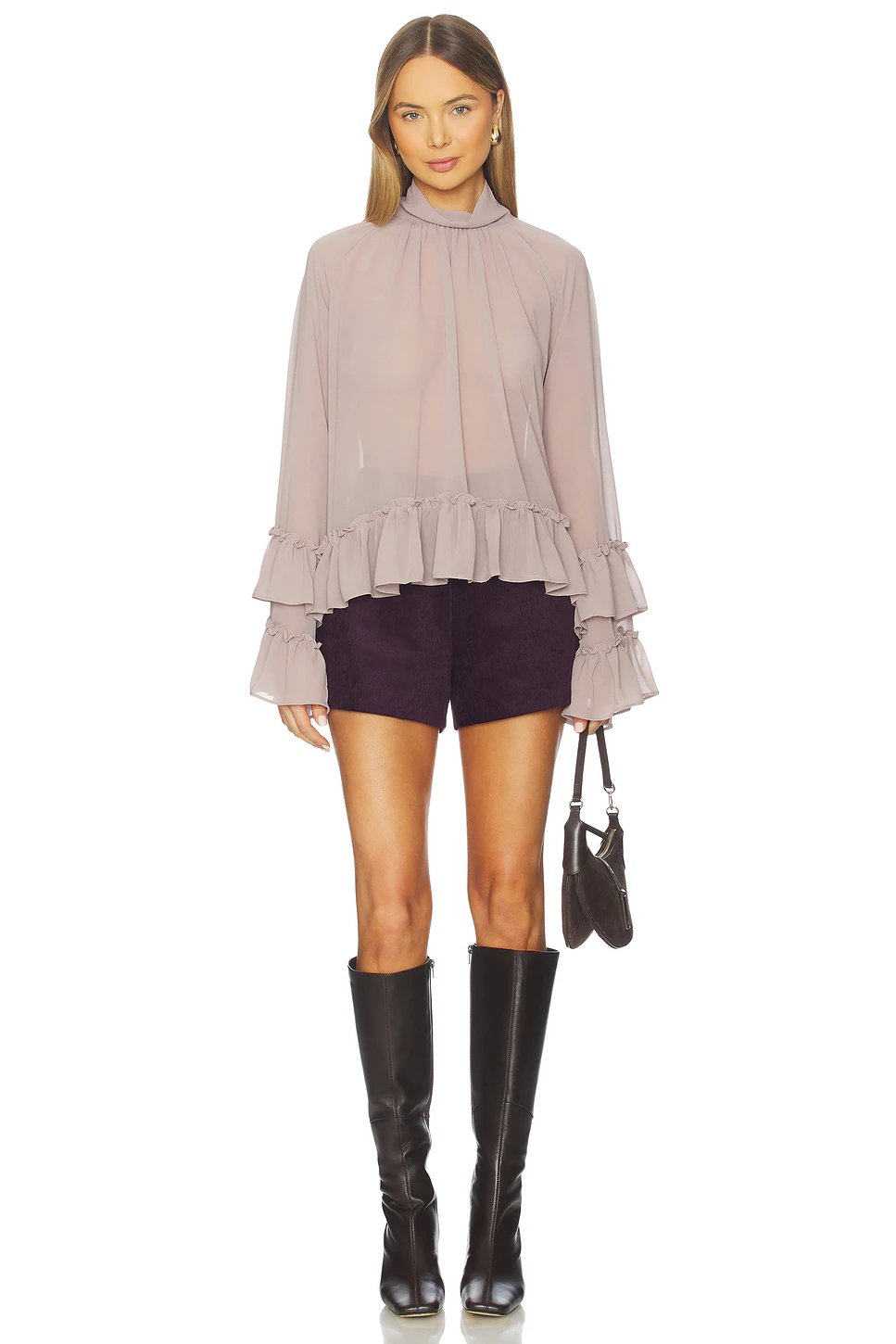 MORE TO COME Mirra Top in Mauve - Image 4