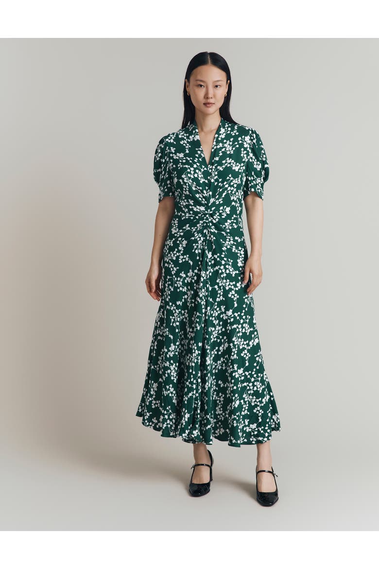 Capri Crepe Floral Midi Dress