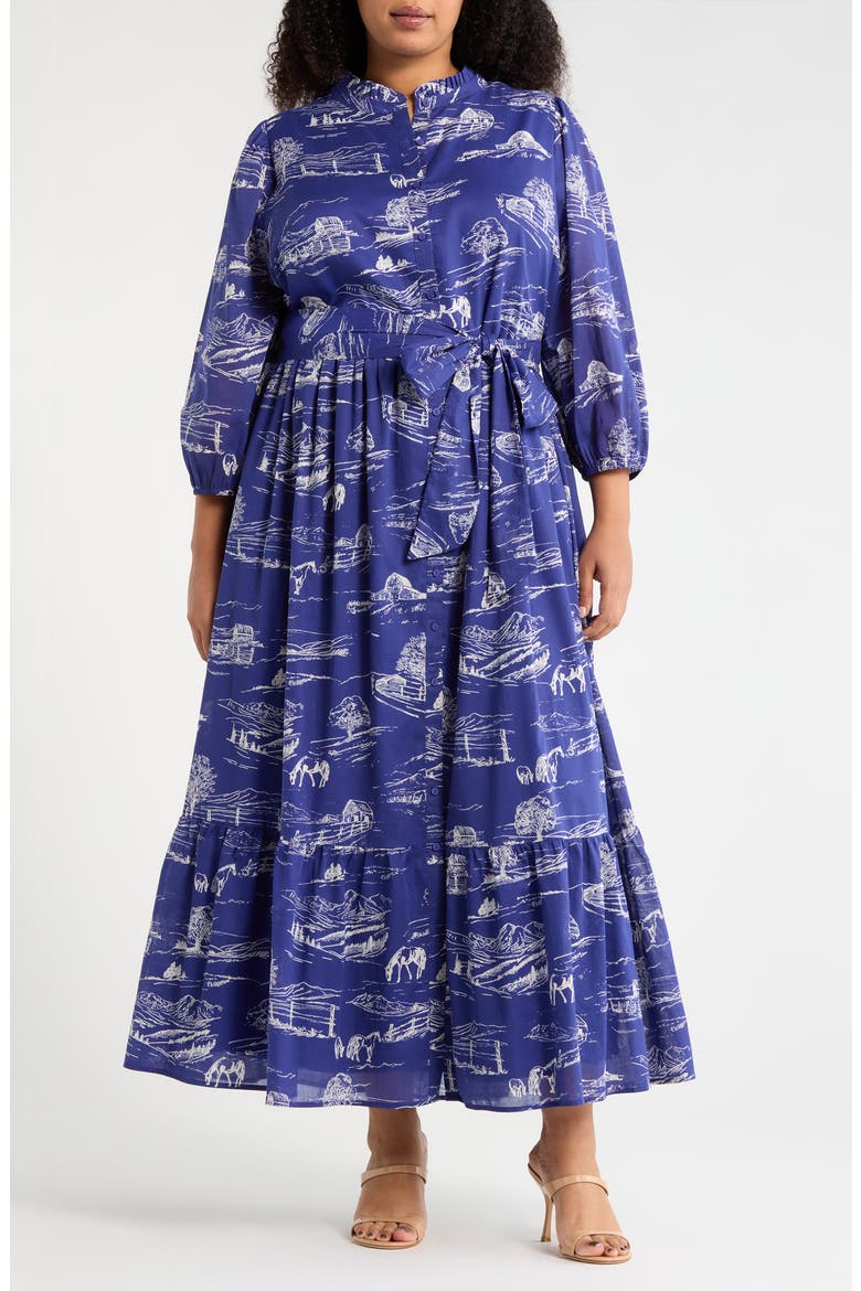 Avon Town & Bridge Print Maxi Dress