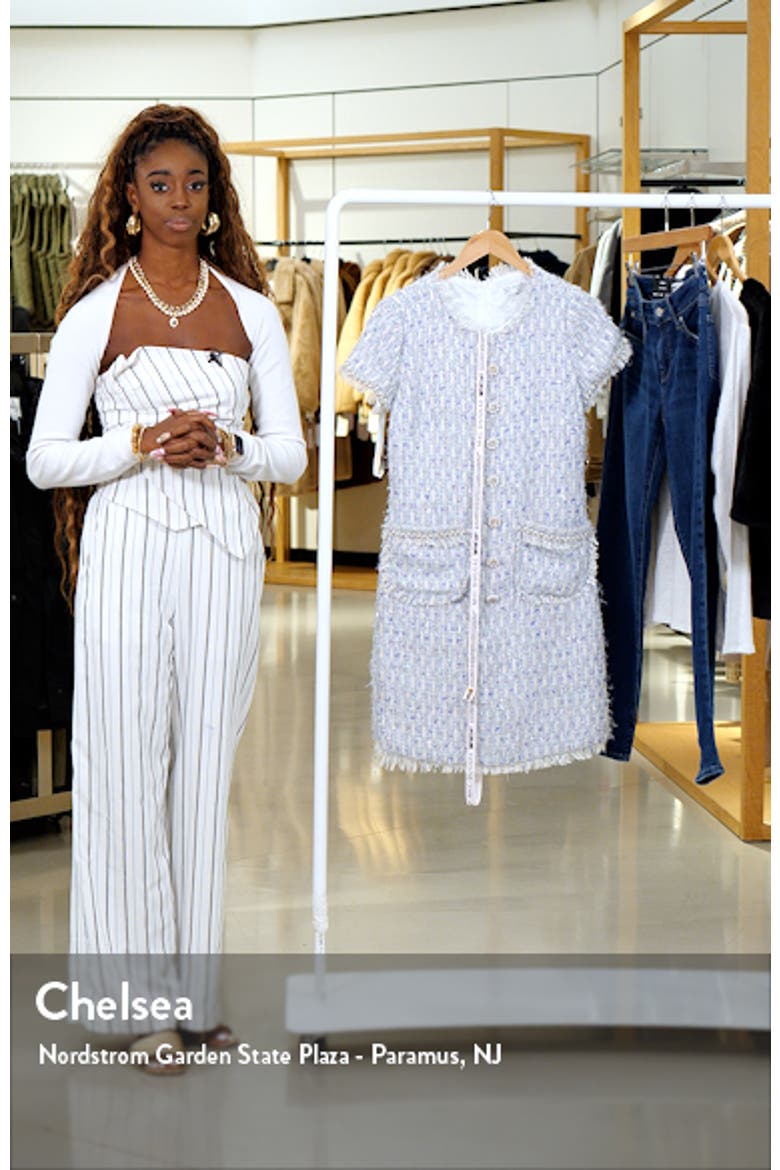Women's Cap Sleeve Floral Button Detail Shift Dress