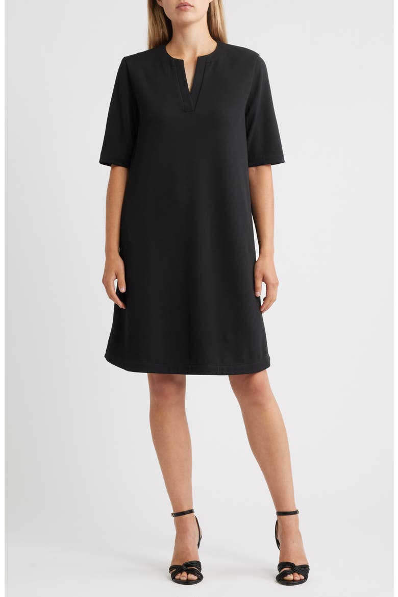 Stretch Crepe A-Line Dress