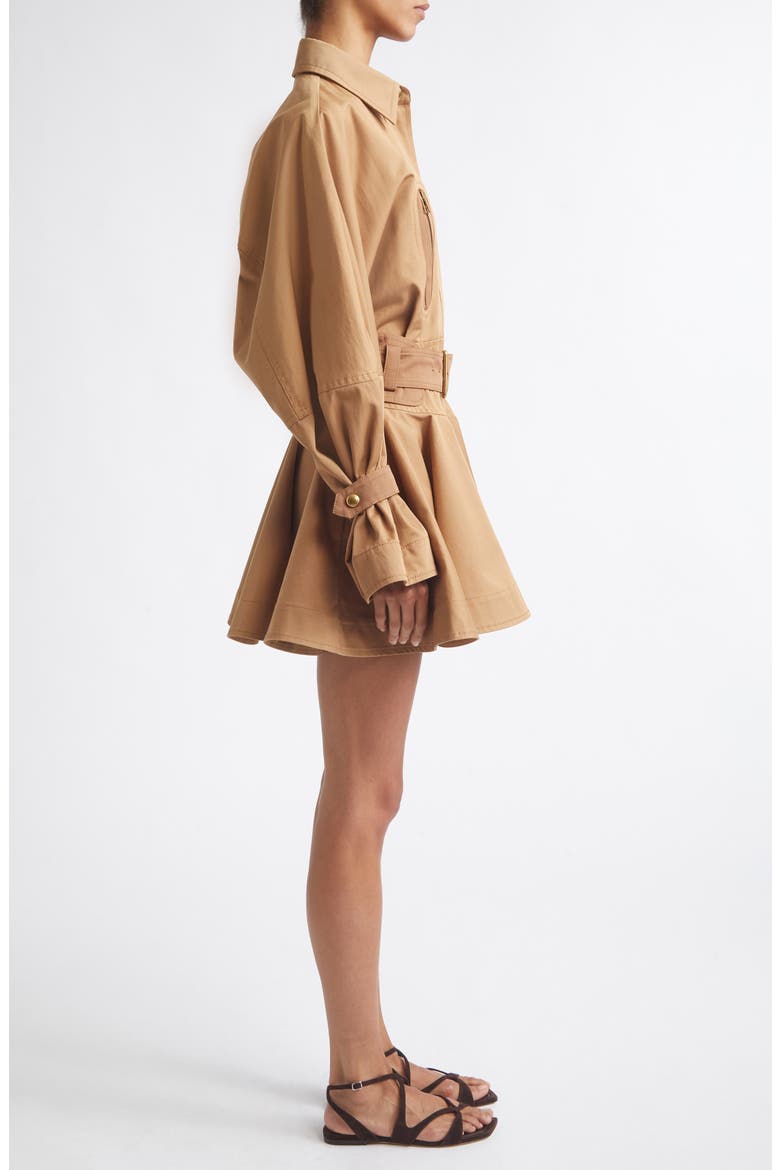Valiant Long Sleeve Cotton Drill Minidress