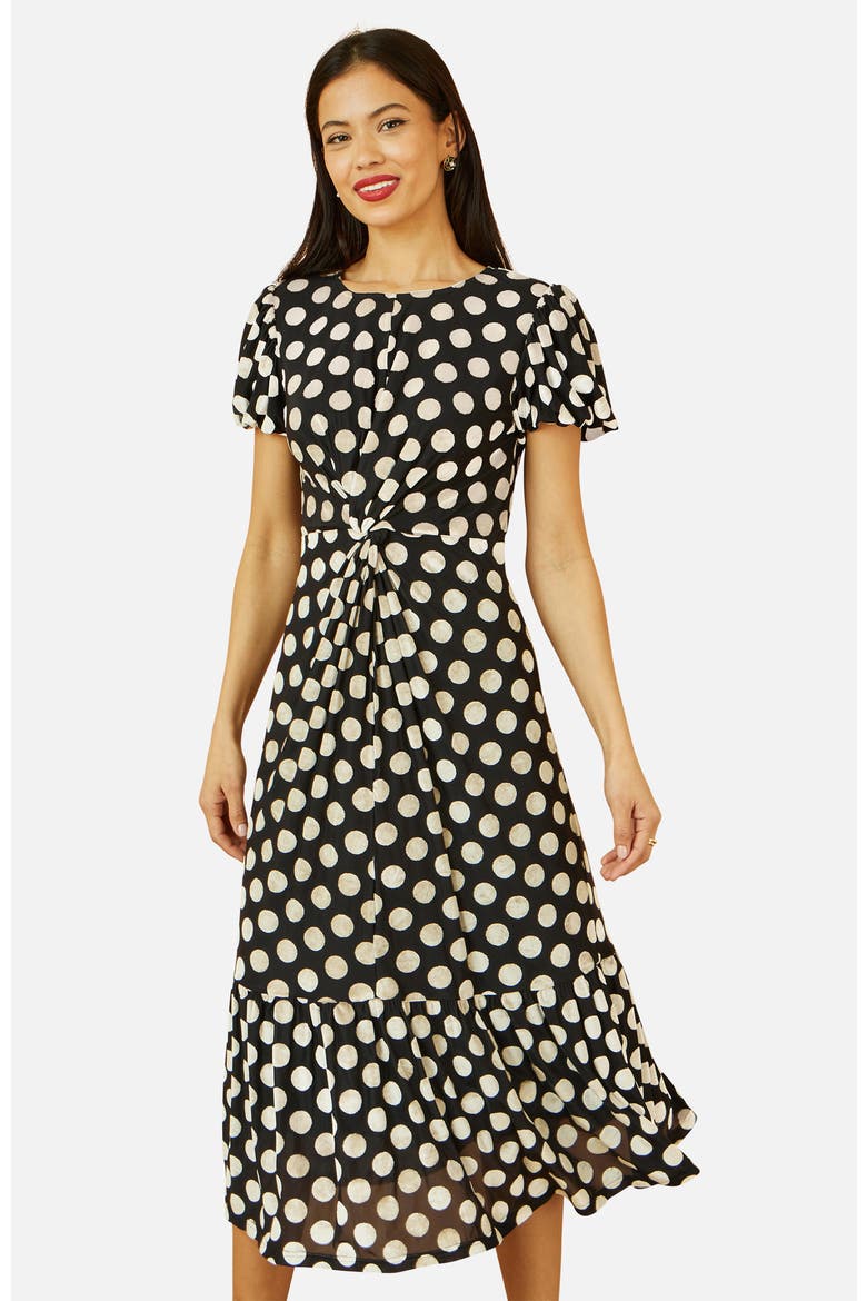 Velvet Twist Waist Midi Dress