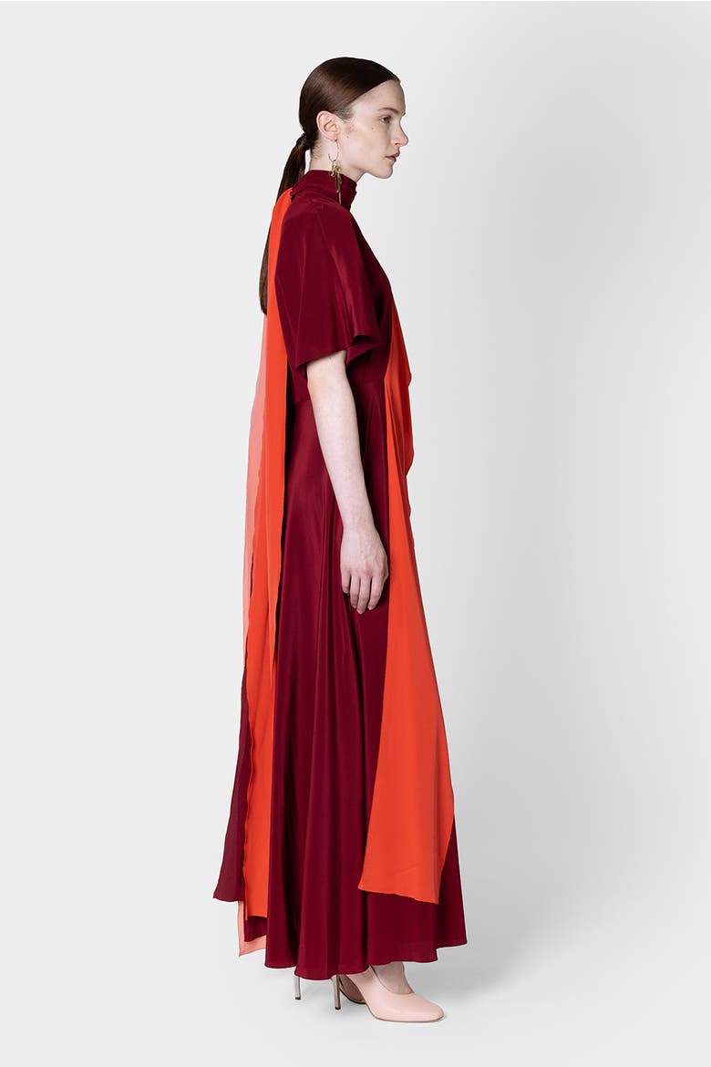 Arisha Chiffon Draped Midi Dress