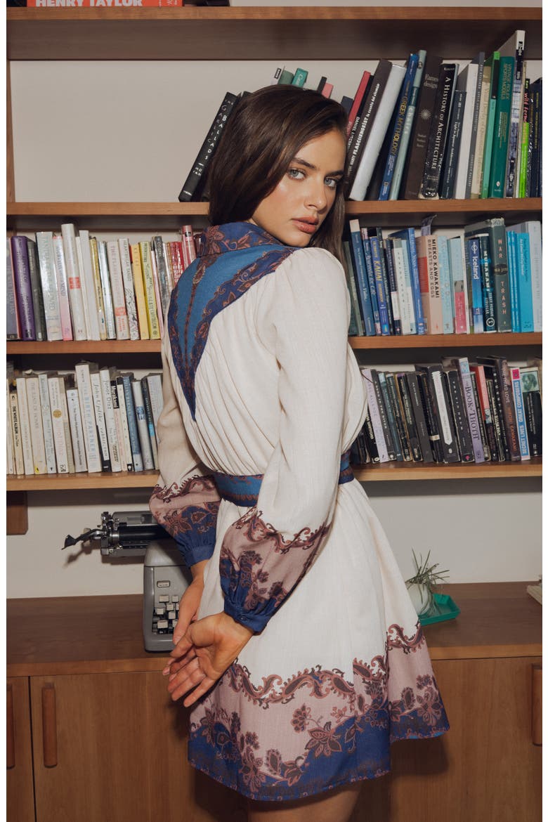 Teya Long Sleeve Belted Shirtdress