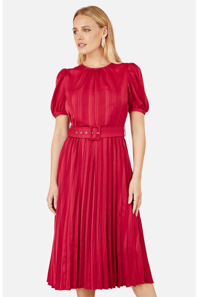Satin Striped Midi Dress