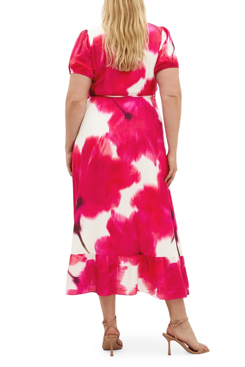 Bea Floral Print Wrap Midi Dress