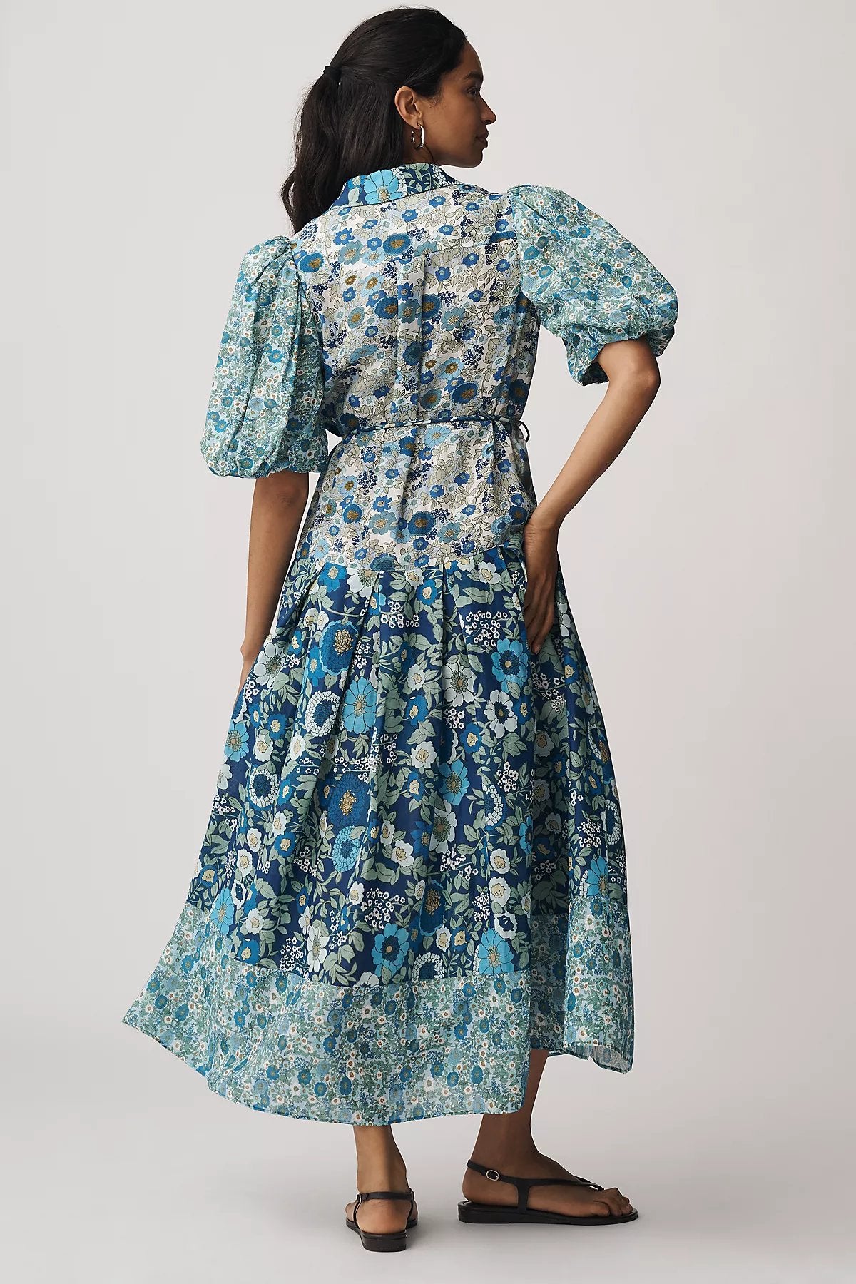 ALÉMAIS Sacha Puff-Sleeve Midi Shirt Dress - Image 2