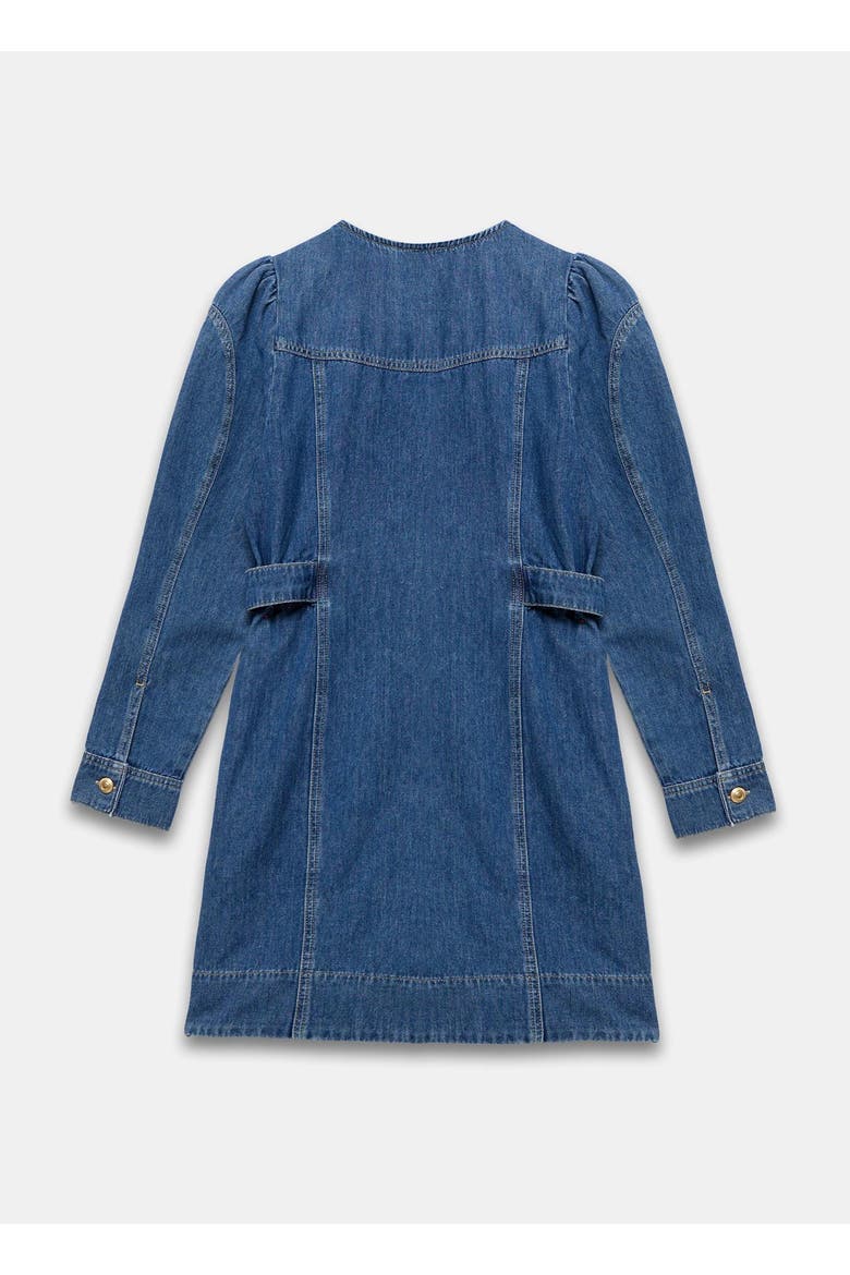 Denim Puff Sleeve Mini Dress