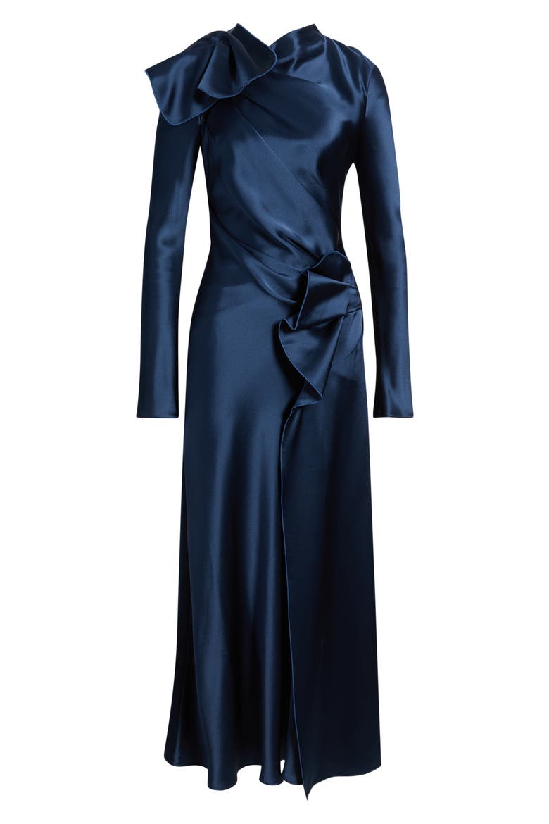 Ramwark Long Sleeve Satin Gown