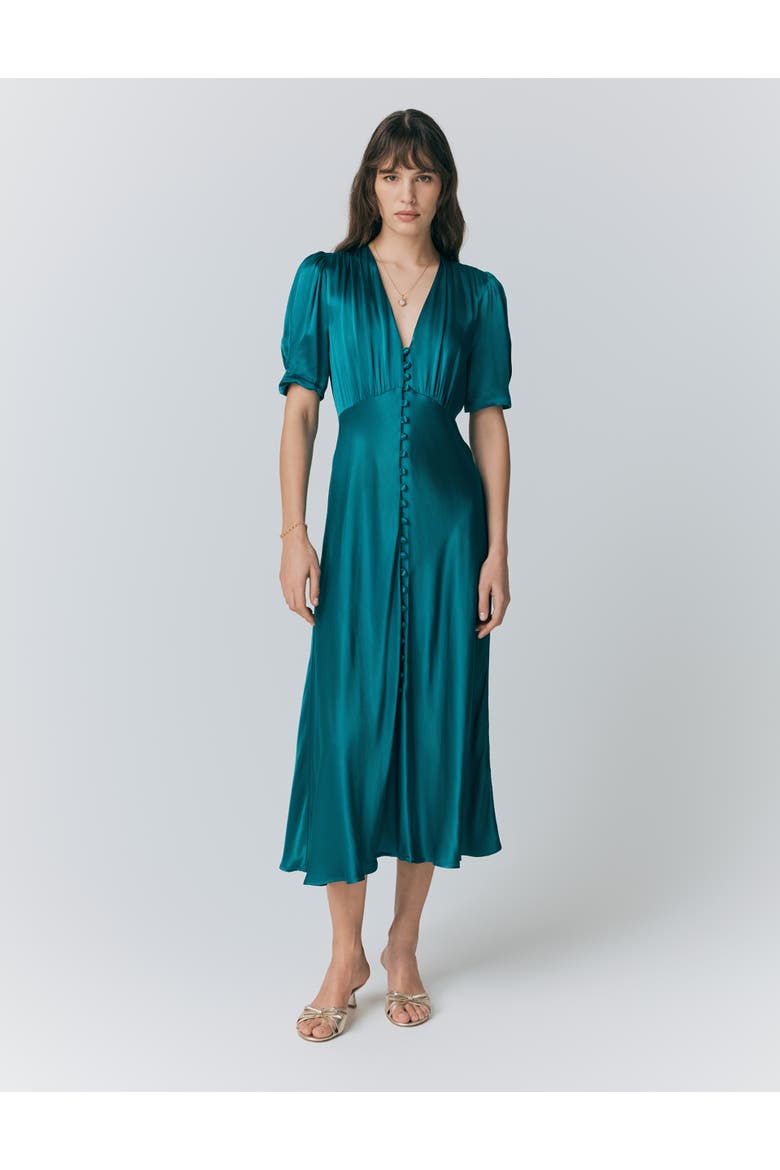 Madison Satin Midi Dress