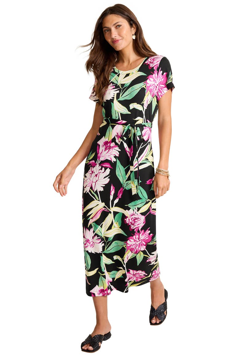 Twilight Bloom Knit Midi Dress
