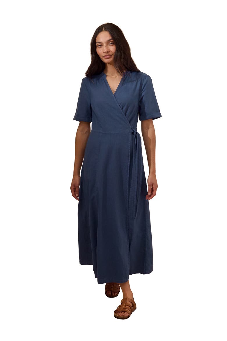 Luxurious Linen Wrap Midi Dress