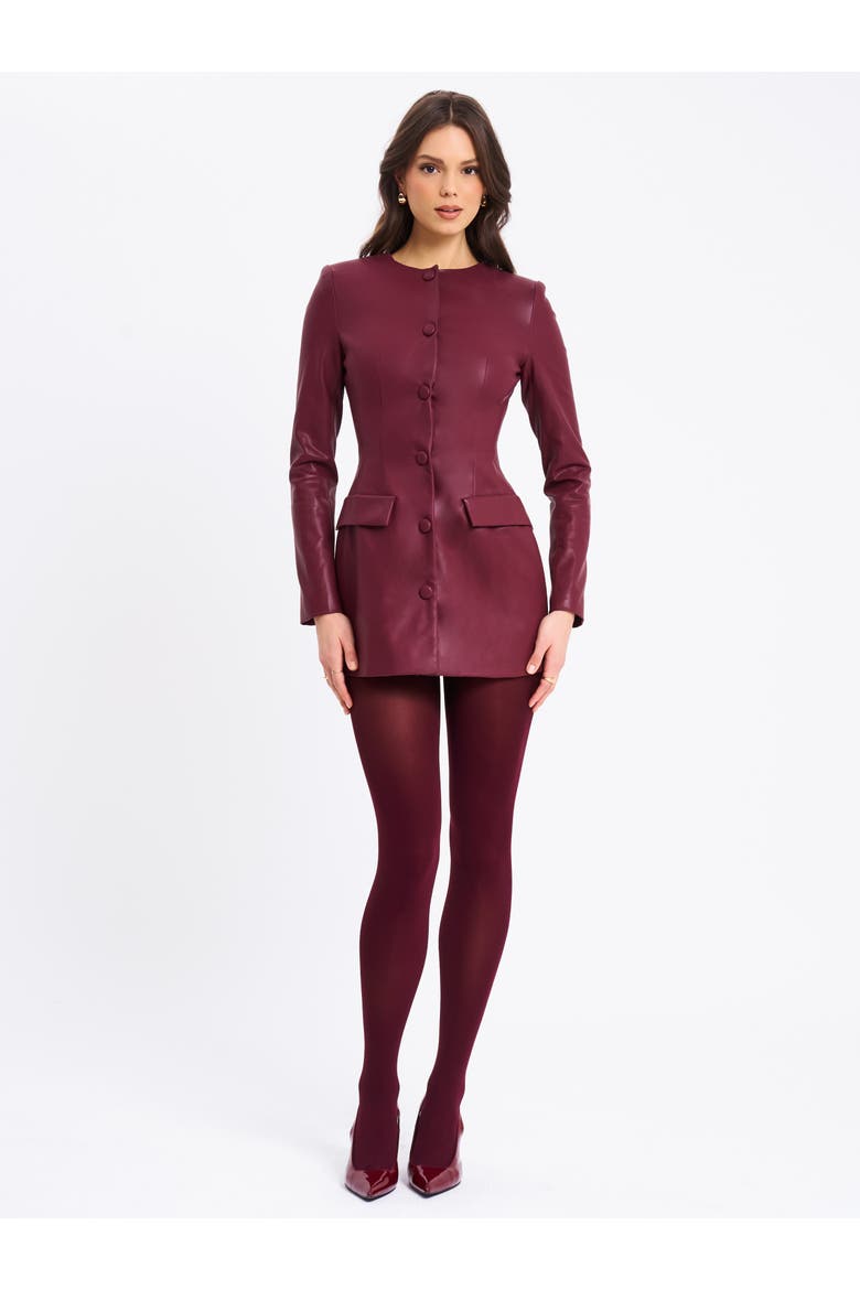 Baila Vegan Leather Blazer Mini Dress