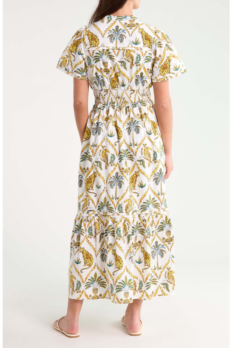 Belraj Tiered Cotton Poplin Maxi Dress