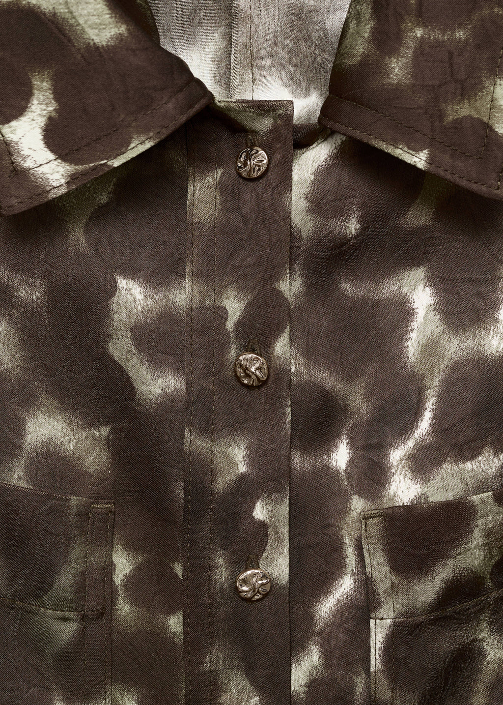 Printed shirt dress with belt
