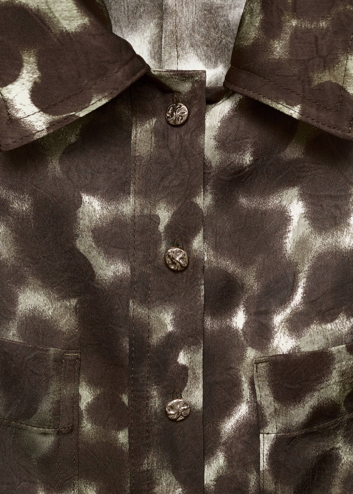 Printed shirt dress with belt