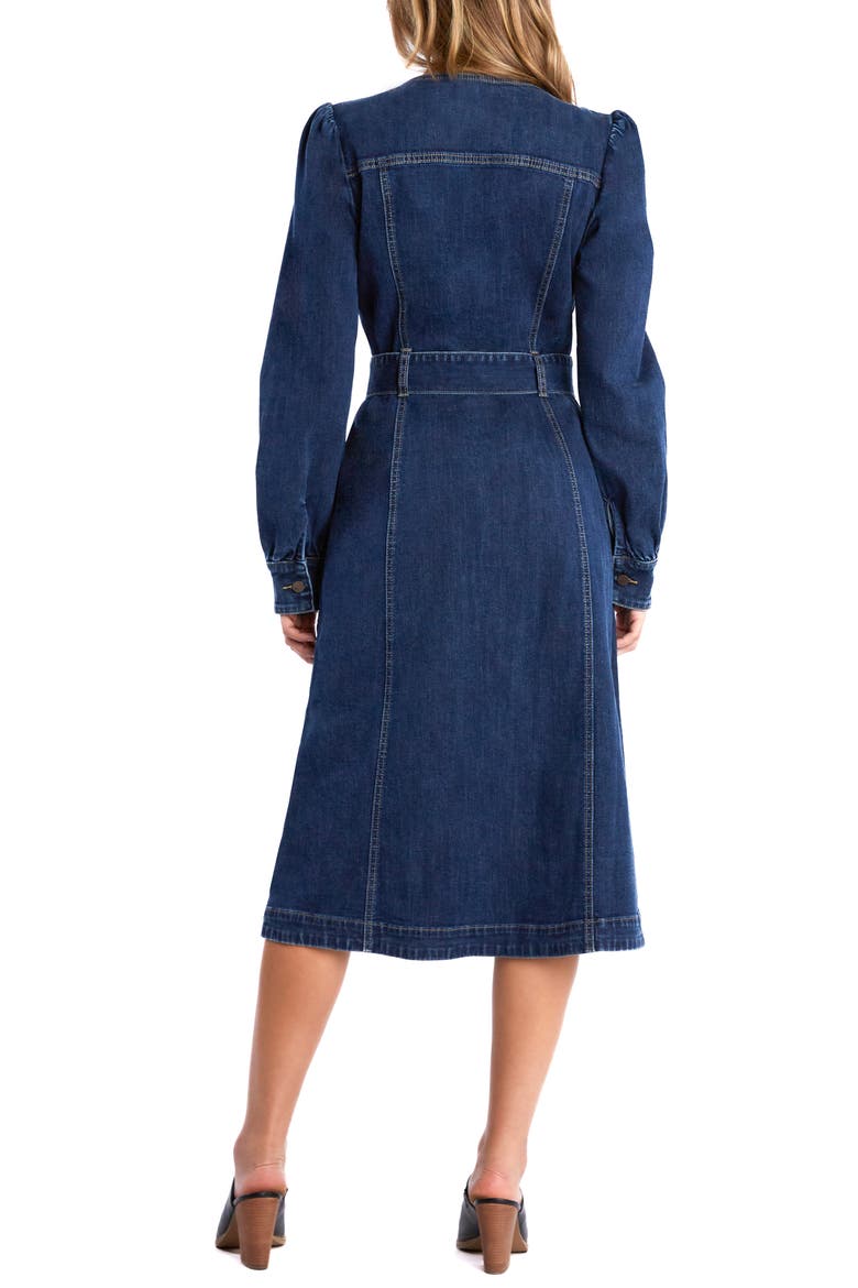 Noelle Long Sleeve Denim Midi Dress