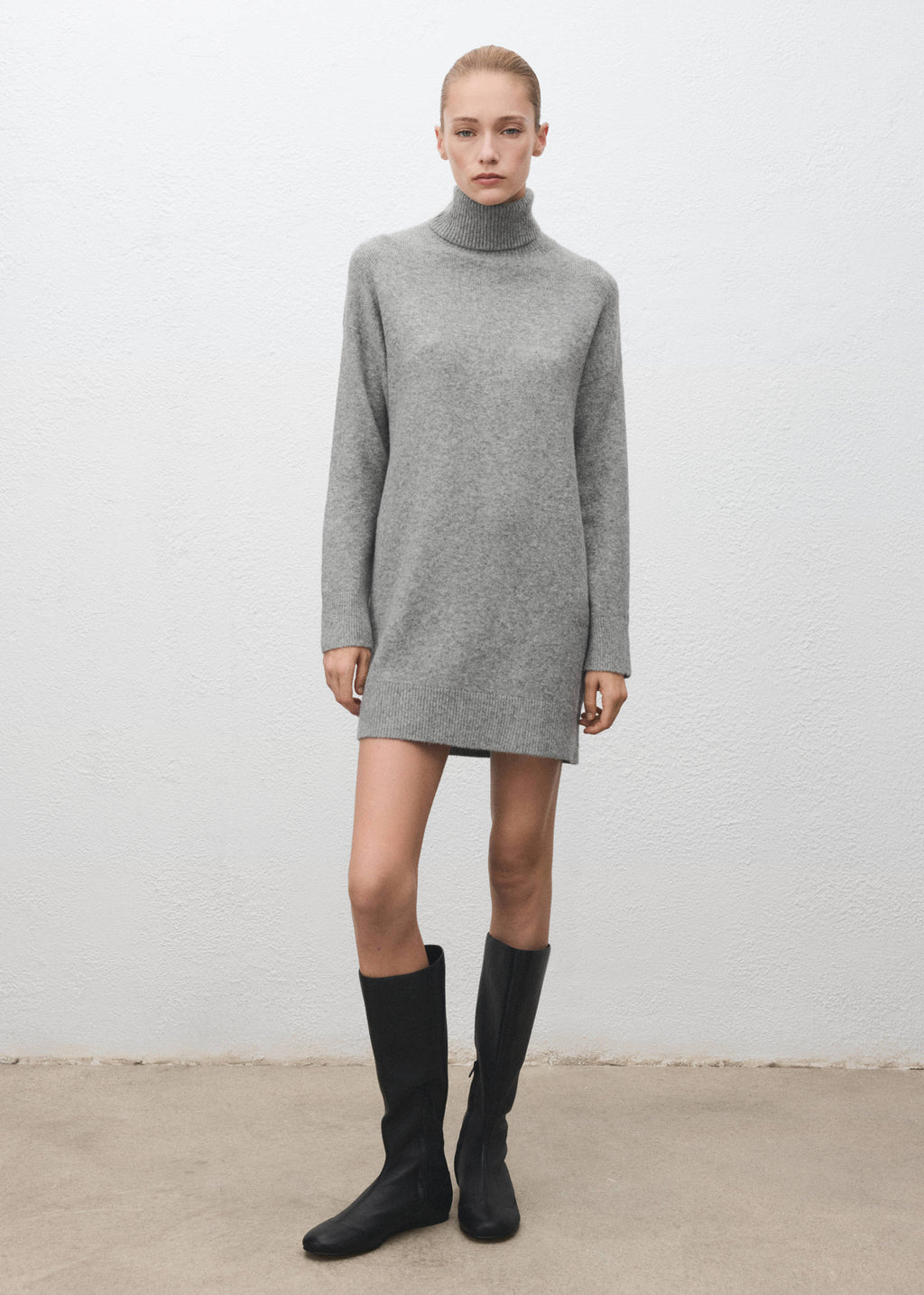Knitted turtleneck dress